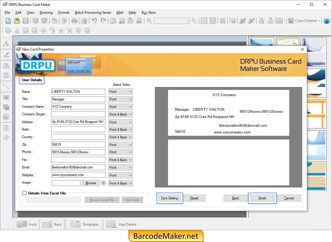 free business card maker windows 10
