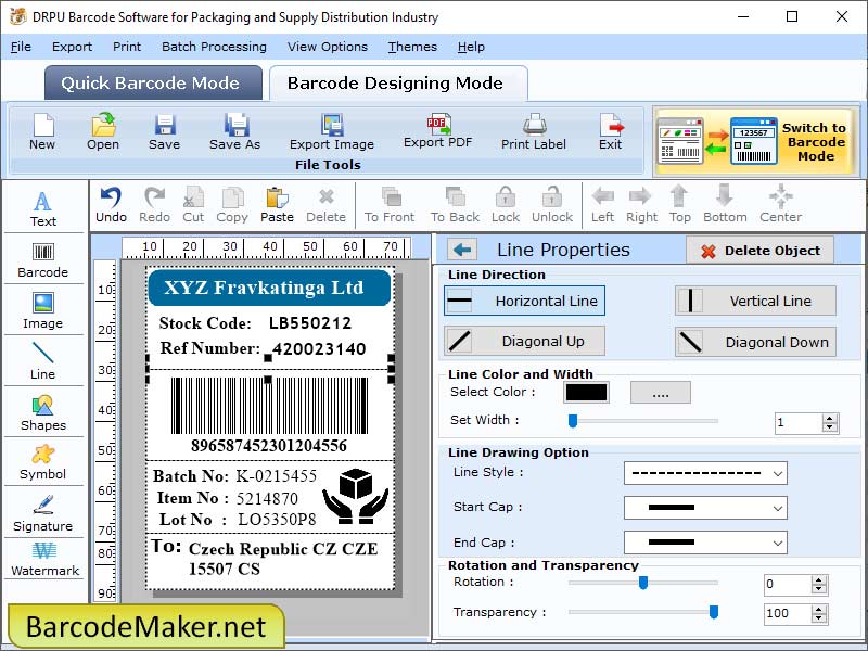 Упаковка Barcode Maker Software