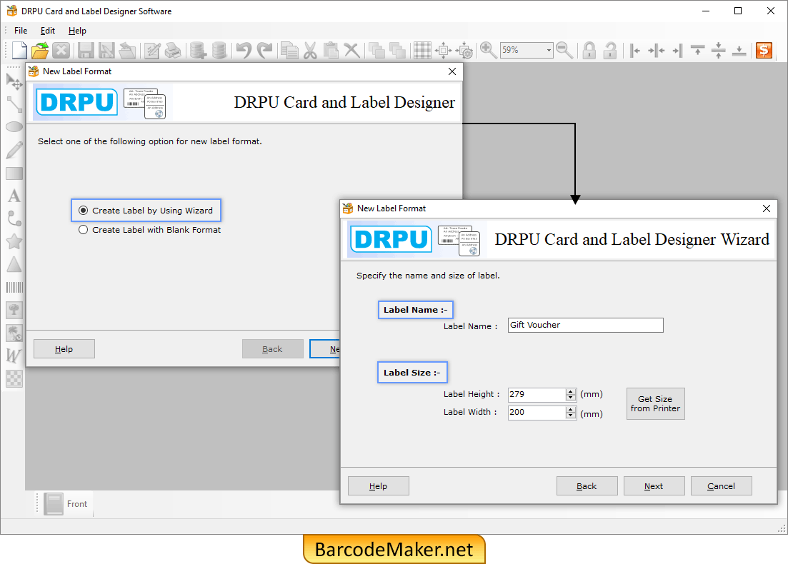 Create Label by Using Wizard Create Label by Using Wizard
