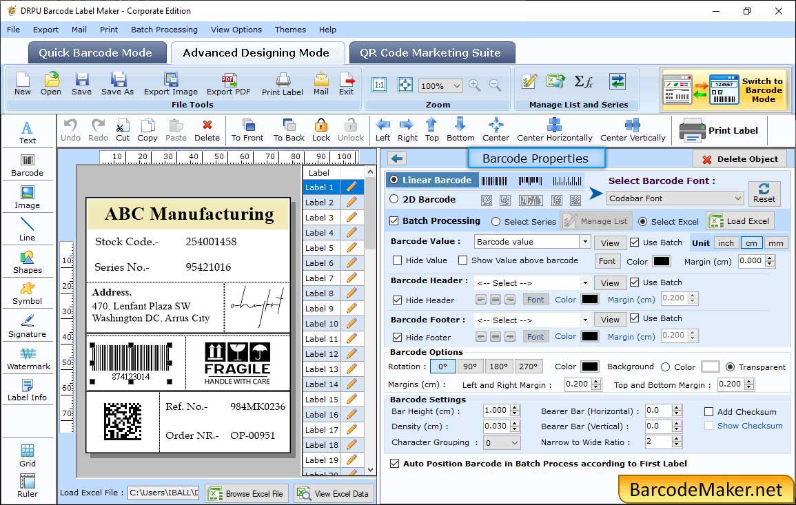 Barcode Properties Barcode Properties