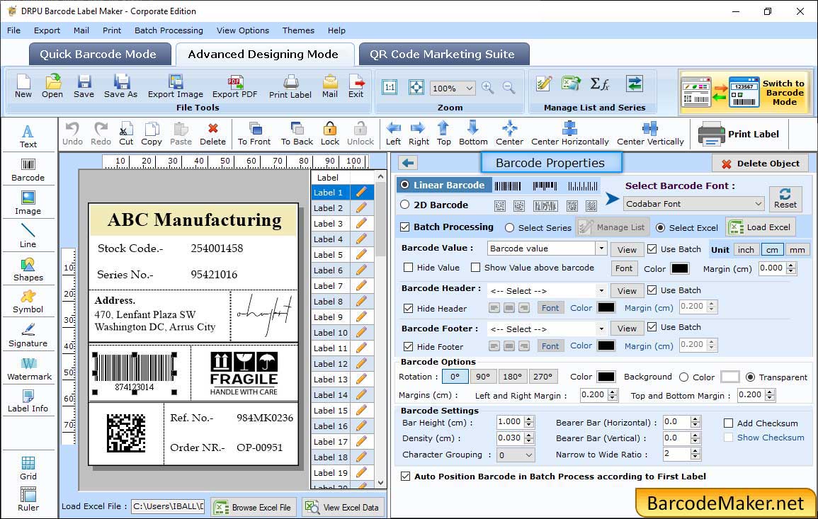 Barcode Properties