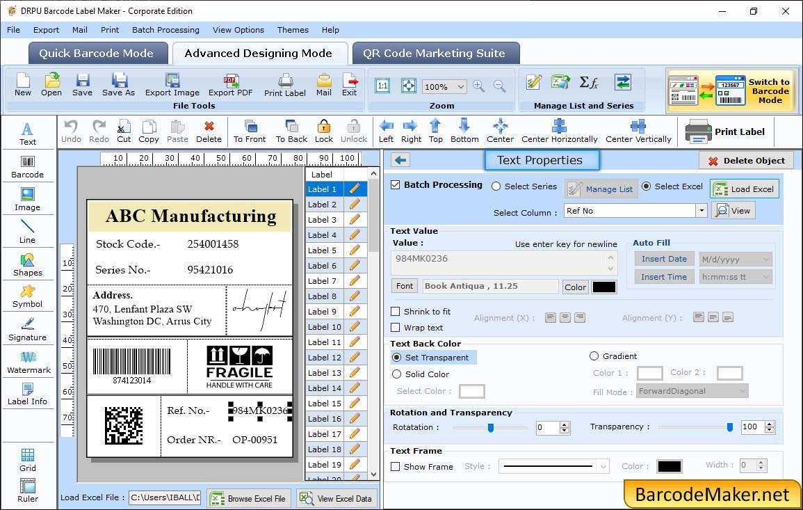 Barcode Maker - Corporate Edition