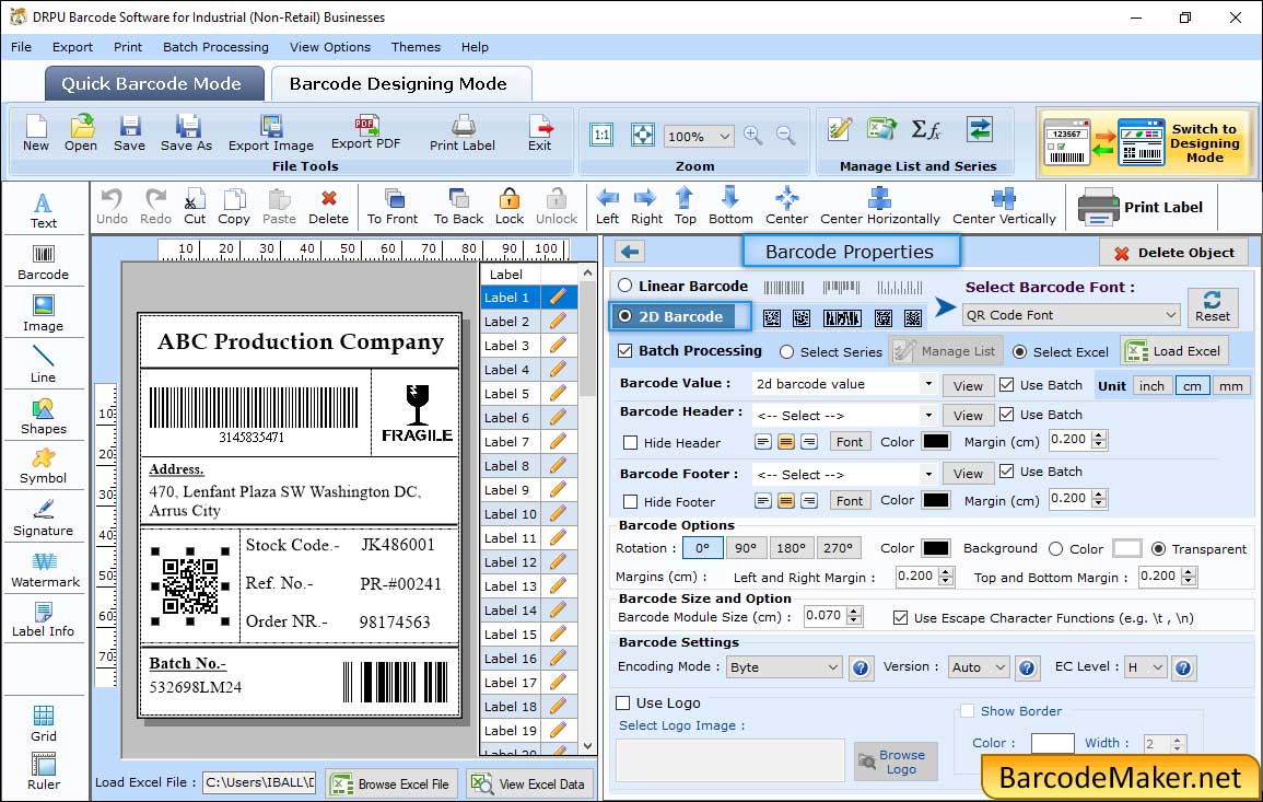 Barcode Properties