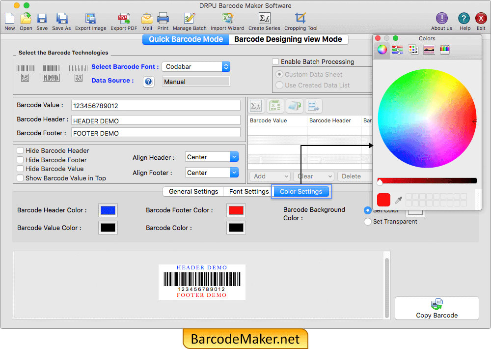 Barcode Maker Software - Mac