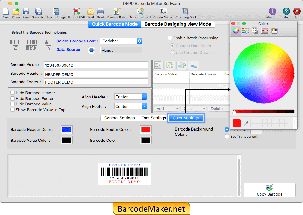 Mac Barcode maker Software