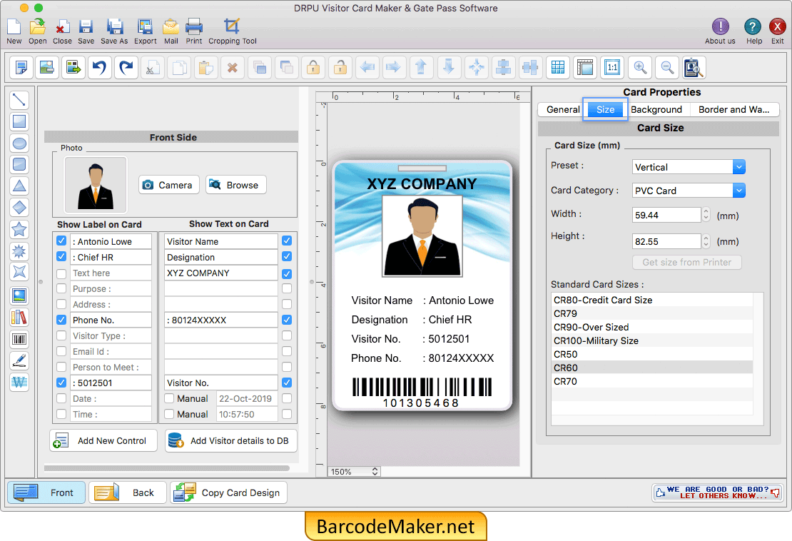Add Visitor Details on ID Card Add Visitor Details on ID Card