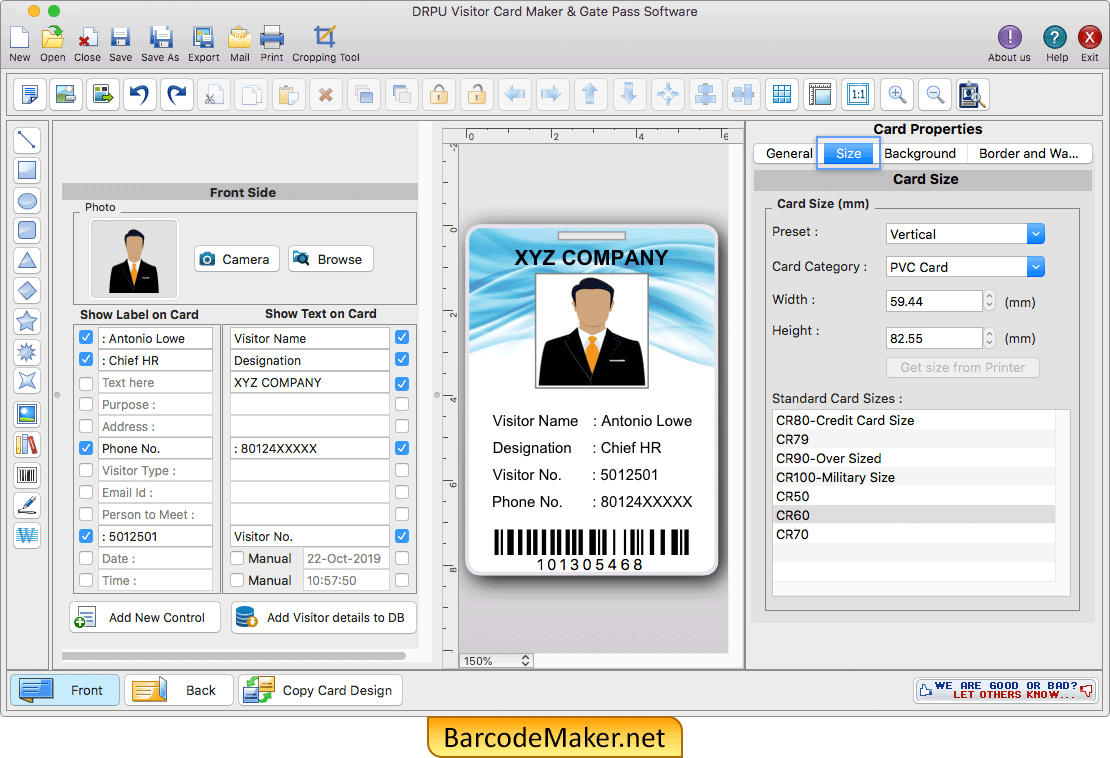 Visitors ID Cards Maker for Mac