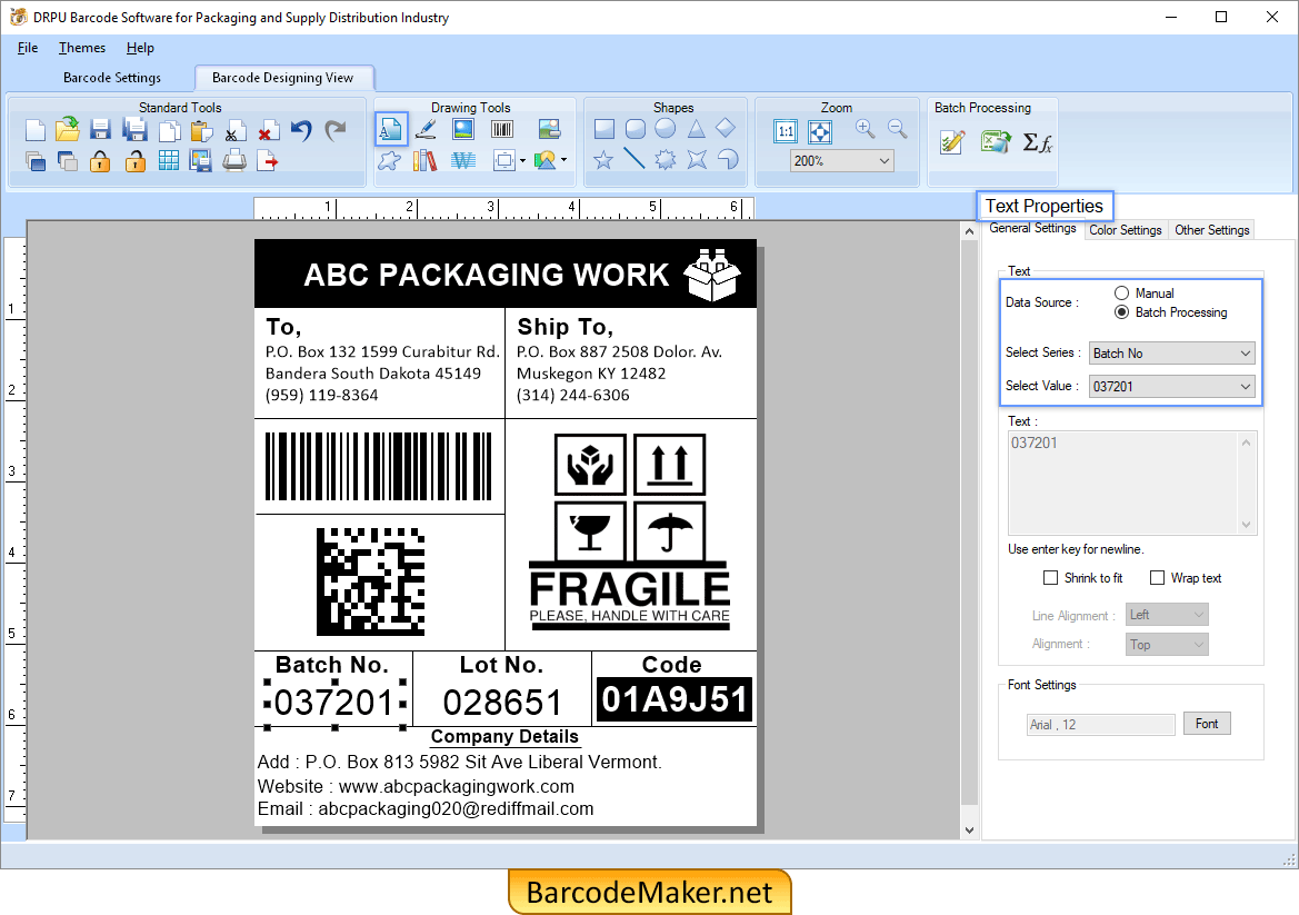 Barcode Maker Software for Packaging