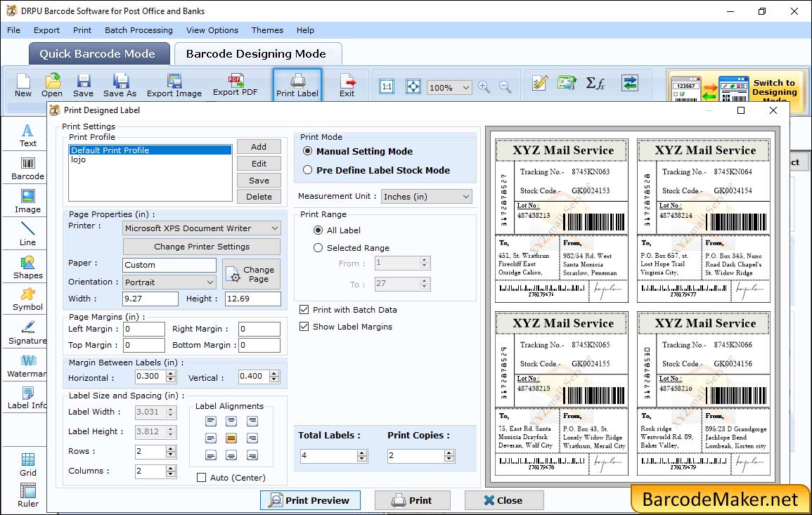 Print Settings Print Settings