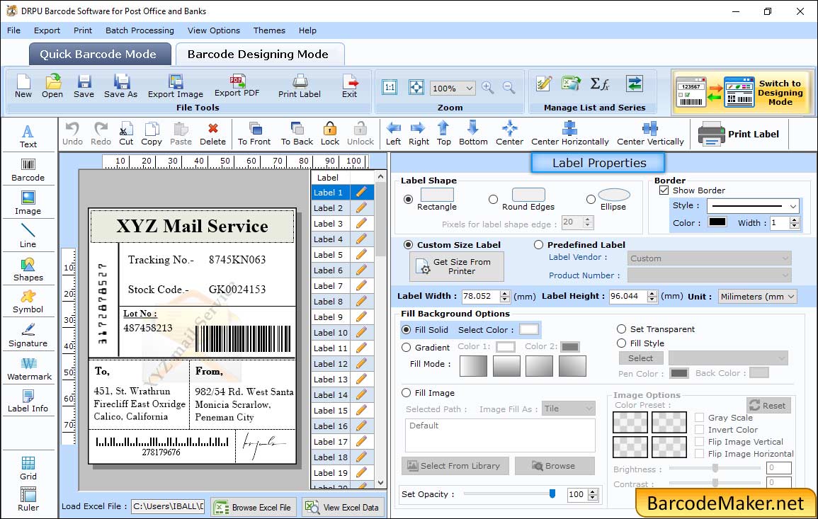 Label Properties