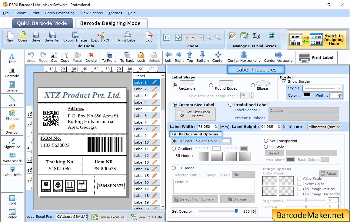 Label Properties Label Properties