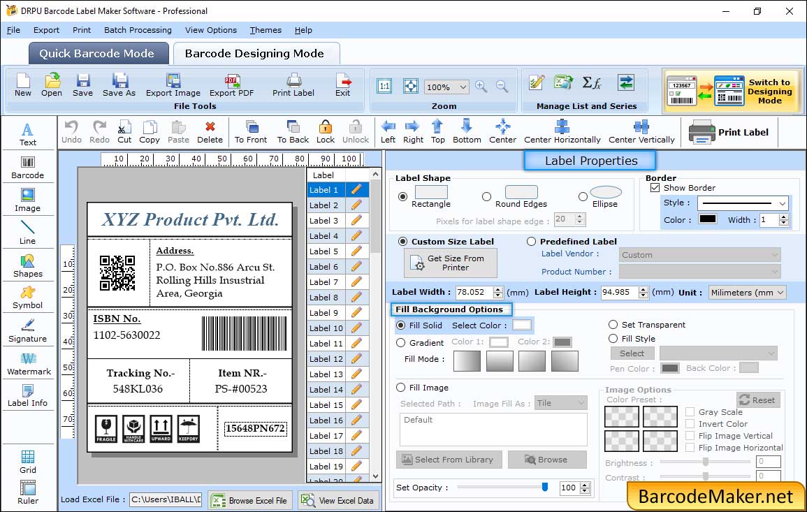 Label Properties