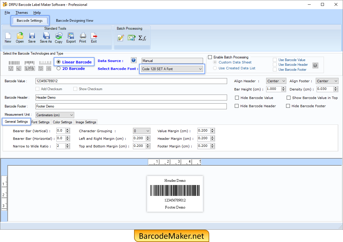 Barcode Maker Software - Professional