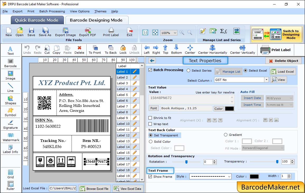 Barcode Maker Software - Professional