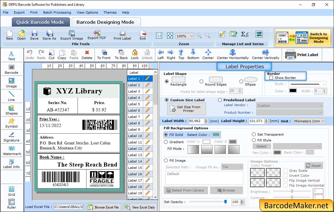 Label Properties Label Properties