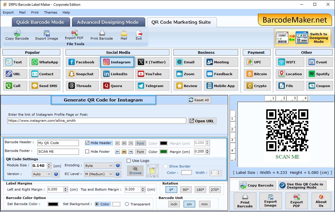 QR code Marketing suite QR code Marketing suite