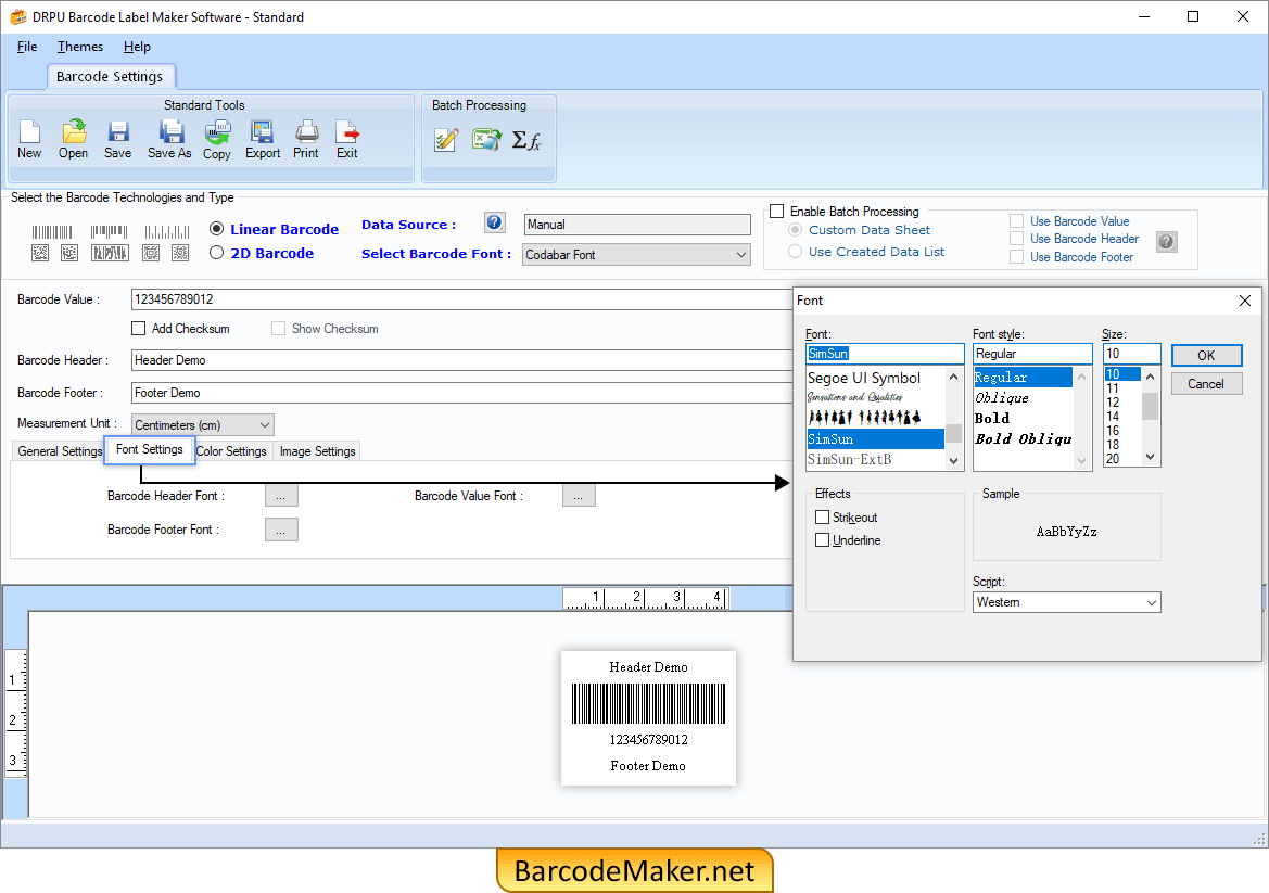 Barcode Maker Software - Standard