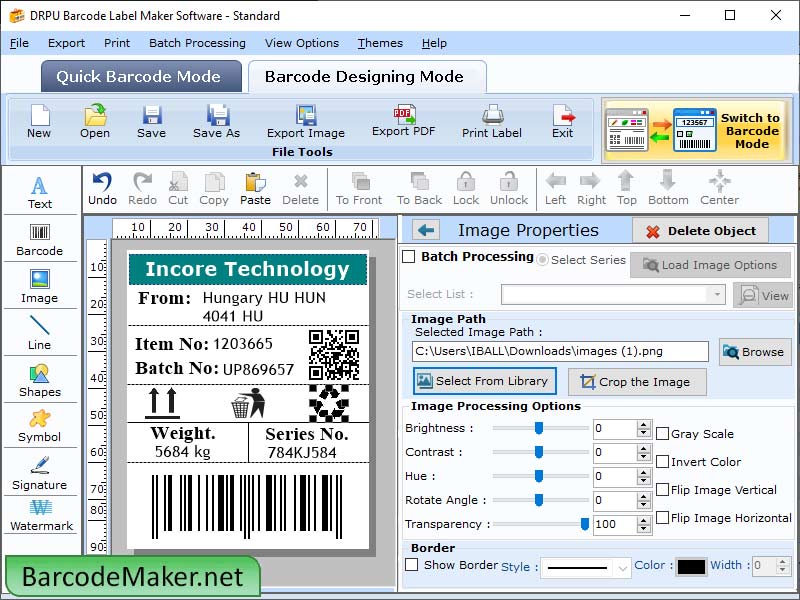 Standard Barcode Creating Tool Windows 11 download