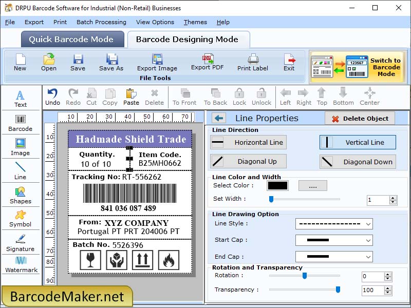 Manufacturing Barcode Creating Tool 9.6 full